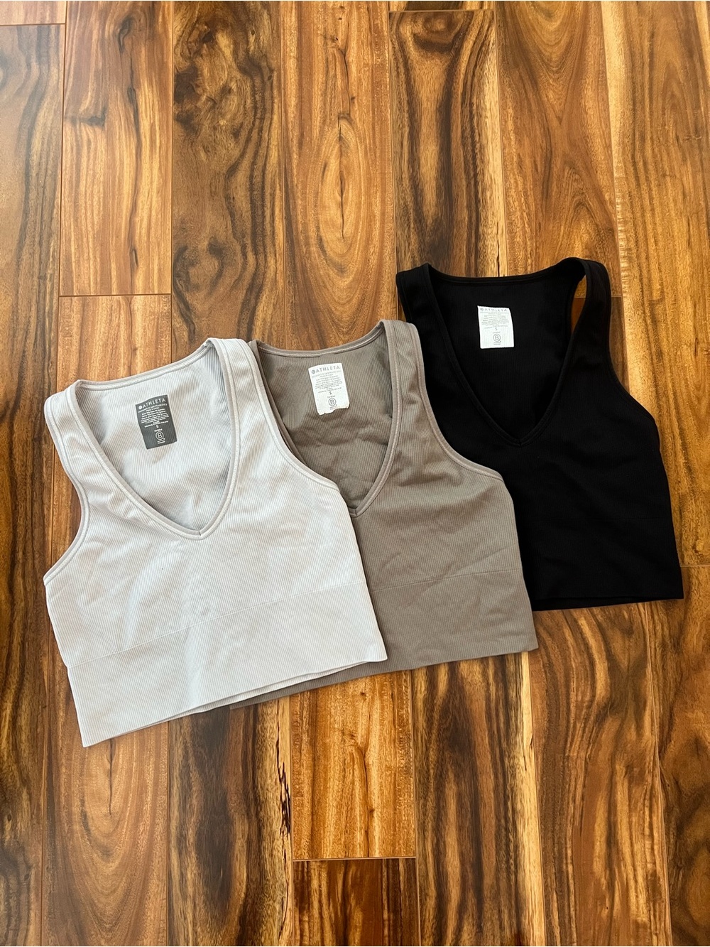 Athleta aurora seamless crop rib tank